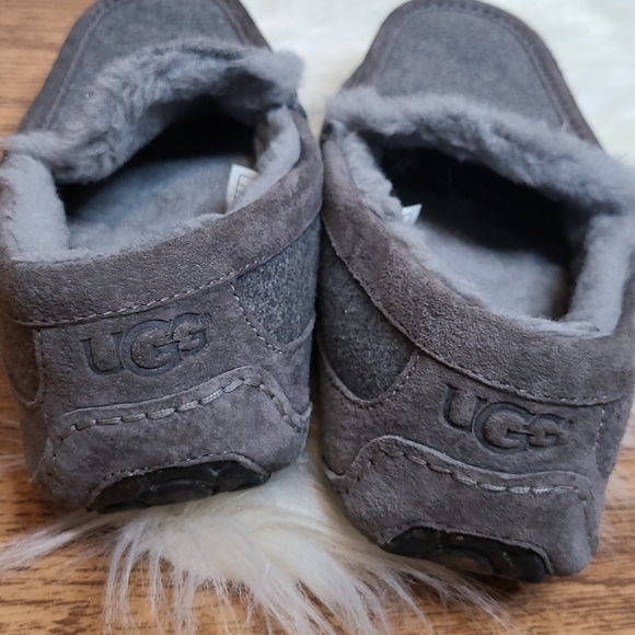 UGG Ascot slippers gray felt & suede leather sz 12 - Picture 5 of 13